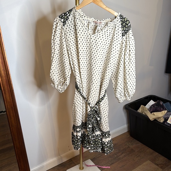 Knox Rose tie waist 3/4 sleeve bohemian dress size medium - Picture 6 of 8